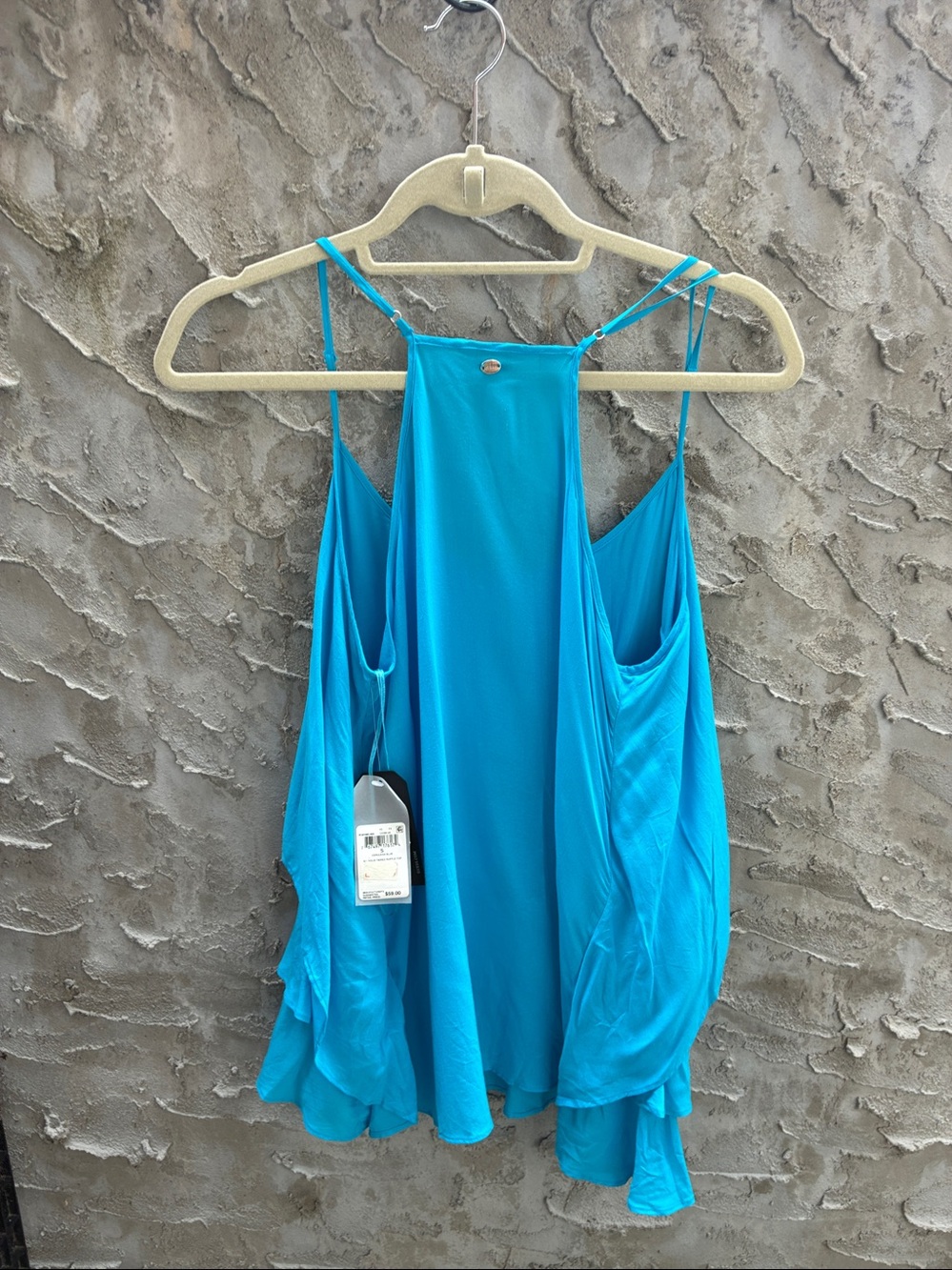 Guess Turquoise Tiered Ruffle Cami with Racerback - Picture 5 of 5